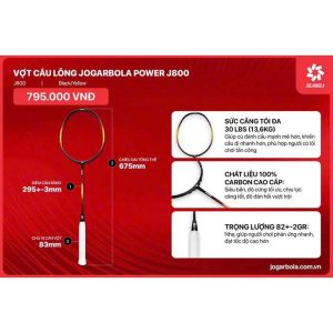 Vợt Cầu Lông Jogarbola Power Đen Vàng