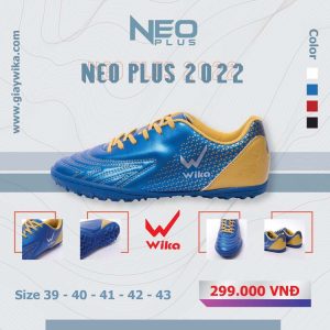 Giày Bóng Đá Wika Neo Plus Xanh Bích