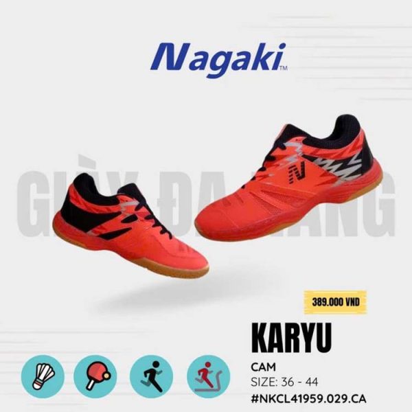 Giày Cầu Lông Nagaki Karyu Cam