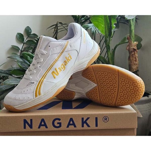 Giày Cầu Lông Nagaki Netketsu Trắng Vàng