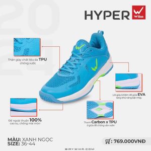 Giày Pickleball Wika Hyper Xanh Ngọc