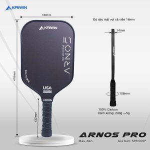 Vợt Pickleball Kaiwin Arnos Pro Đen