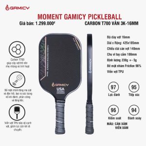 Vợt Pickleball Gamicy Moment T700 16mm